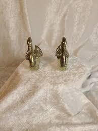 Set of 2 Vintage Silver Plated Crystal Swan Salt Cellars | eBay