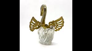 Vintage Silver Plate and Glass Swan Open Salt or Sugar Pot, 1980s, Italy For Sale at 1stDibs | glass swans, crystal swans, vintage glass swans for sale