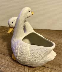 Vintage 1970s Double Swan Fine Porcelain Planter | eBay
