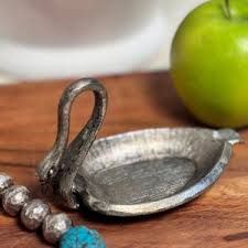 Vintage Pewter Swan Trinket Dish, Footed Art Nouveau Style Dish - Etsy
