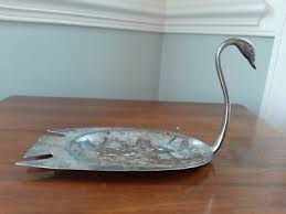 Vintage Silver Plate Swan Dish Candy Nut Butter Tray Bowl Base Arel Mexico | eBay