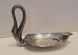 Vintage Silverplated Graceful Pair of Swan Trinket/ Pin dishes 5.5"×2.5" EUC | eBay