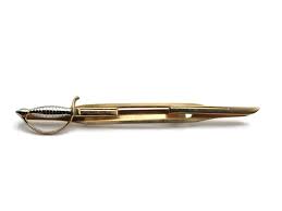 Silver Handle Sword Open Body Gold Tone Tie Clip Tie Bar ...