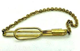 Vintage Gold Tone Swank Tie Clip with Chain (A2) Mid-Century ...