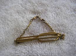 Vintage Swank Tie Clip Clasp Tack with Chain | eBay