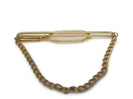 Chain Link Tie Clip Tie Bar: Vintage Gold Tone - Stand Out from the Crowd with Class