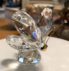 Swarovski Crystal Figural butterfly Gold Face & Rhinestone ...