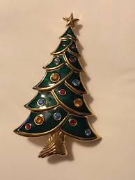 Rare Signed SWAROVSKI Christmas Tree Pin / Brooch | eBay