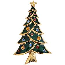 Vintage Signed SWAROVSKI Green Enamel Multi Crystal ...