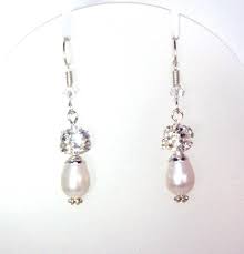 Swarovski Pearl and Crystal Bridal Earrings - MADE TO ORDER ...