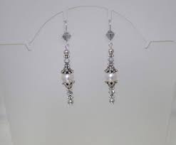 Sterling Silver Swarovski Pearl & Crystal Earrings ...