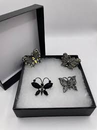 Vintage Butterfly Scatter Pin Brooch 3 Piece Set - Etsy