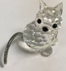 Lot - Swarovski Crystal Cat Figurine