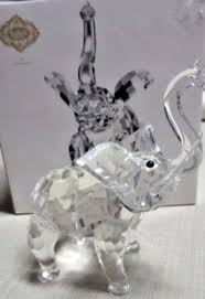 Godinger Shannon Crystal Elephant Sculpture #2533 6" Tall In Orig Box | eBay