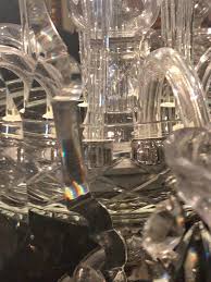 Cut Crystal Georgian Chandelier with Large Pendants | Chairish