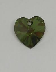 Swarovski Limited Edition Peridot Bronze Shade 14mm Heart 6228 Pendant | eBay