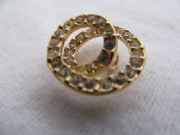 NWOT #4021, St. John Spiral Knit Button Clear Crystal and ...