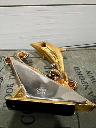 Art Deco Brass Dolphin With Ruby Eyes Desk Dresser Clock by ...