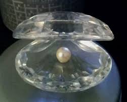 Swarovski Crystal Oyster Figurine With Pearl , Retired 2.5 ...