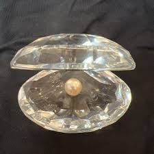 Fine Swarovski Crystal CLAM SHELL OYSTER W/ Pearl NICE!!! | eBay