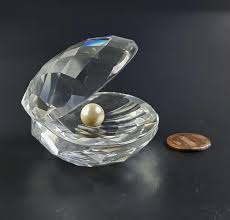 Vintage Swarovski “aquatic Worlds” Open Shell With White ...
