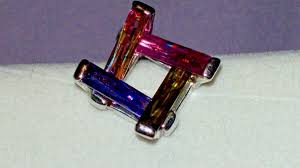 Multi Colored Crystal Baguette Square Earrings - Geometric ...