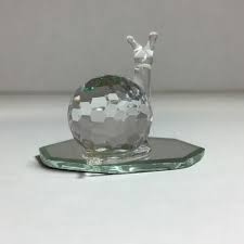 Vintage IRIS ARC Small Snail with Crystal Body Figurine with ...