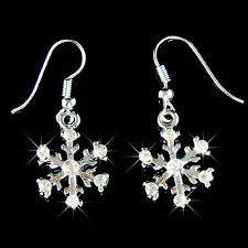 White SNOWFLAKE~ made with Swarovski Crystal Snow Holiday ...
