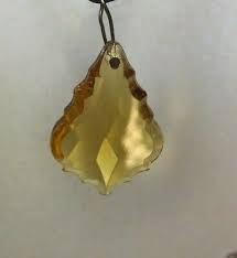 LOT OF 5: NEW Crystal Light Amber (Yellow) French Cut Pendalogue 38mm suncatcher | eBay