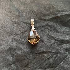 Jewelry | Swarovski Vintage Yellow Leaf Drop Shape Gold Crystal Stone Pendant | Poshmark