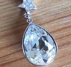 SWAROVSKI Crystal Necklace Star + Drop Motif Pendant Silver ...