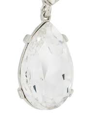 Kenneth Jay Lane Crystal Teardrop Earrings | Silver | FARFETCH