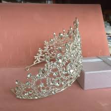 Elegant crystal tiara/ crown with unique design. ... | Depop