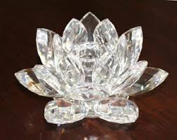 Vintage SWAROVSKI Crystal 7600 Water Lily Lotus Flower Candle Holder / Crystal Glass / No Box - Etsy