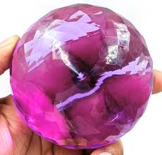 Purple Amethyst!! Faceted Round Cut Huge Gemstone 1500-3000 ...