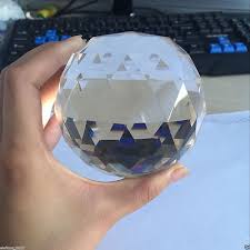 Clear Cut Crystal Sphere 70mm Faceted Gazing Ball Prisms ...