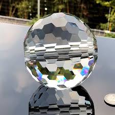 100MM Clear Glass RAINBOW CRYSTAL Ball Feng Shui ...