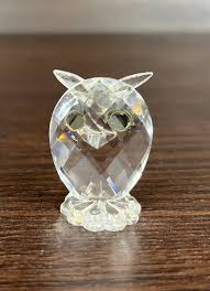 Cute Swarovski Crystal Owl Figurine With Yellow Eyes | eBay