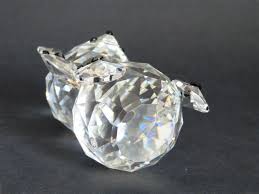 SWAROVSKI ZOO Large Crystal Teddy Bear Figurine With Black ...