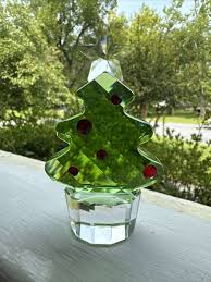 SWAROVSKI CRYSTAL FELIX CHRISTMAS TREE FIGURINE 719648 3.5 ...