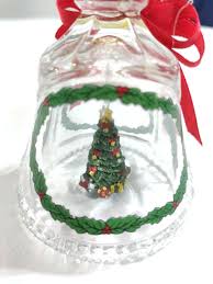 1991 ARTMARK 24% Lead Crystal Dandle Tree Bell Handheld ...