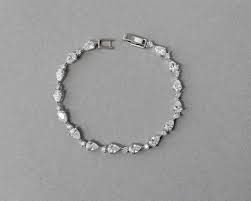 CZ Bracelet of Linked Pear Cut Jewels - Cassandra Lynne