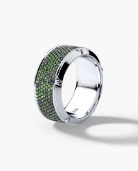 CORTEZ 2.40ct Black & Green Diamond Ring for Men and Women ...