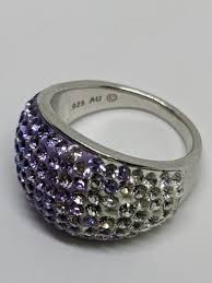 Sterling Silver 925 AU Paved Ring Size 7 | eBay