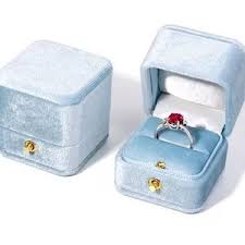 Luxury Vintage Design Soft Flannel Ring Box Gift Box Wedding Ring Box Engagement Ring Box Proposal Ring Box Sky Blue - Etsy