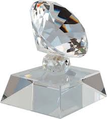 Crystal Diamond on Clear or Black Pedestal Base – BJs Trophy