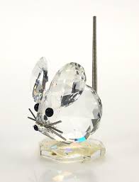 Lot - SWAROVSKI SILVER CRYSTAL MINIATURE MOUSE FIGURINE