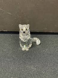 Swarovski Crystal Sitting Cat Figurine Glass Gift Cat Kitten ...