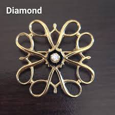 Vintage 10kt Gold Filigree Flower Pins - Etsy