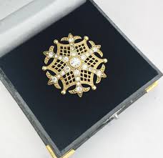 Vintage Monet Rhinestone Brooch - Etsy